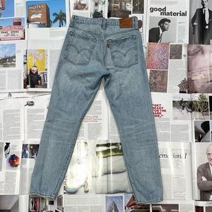 Levi’s light wash high rise straight leg distressed jeans